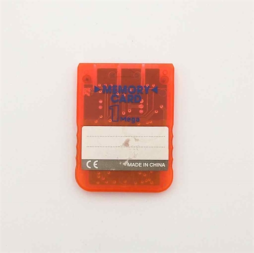 Playstation 1 Tilbehør - Uoriginalt Memory Card Clear - 1 Mega (Genbrug) (B Grade)